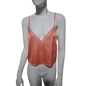 Y2K Colsie Women's size Medium Lace Satin Sexy Grungecore Beachy Peachy Cami Top